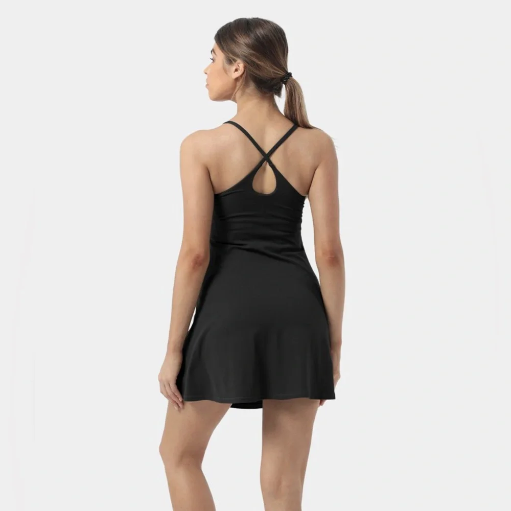 Halara Backless 2-in-1 Flare Workout Dress-Wannabe Size XL - Picture 3 of 7